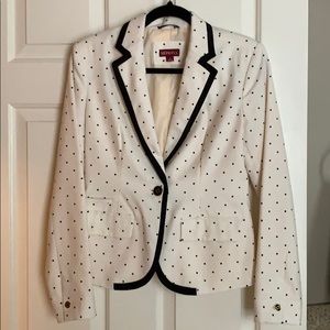 Merona Black & Cream Mini Polka Dot Blazer